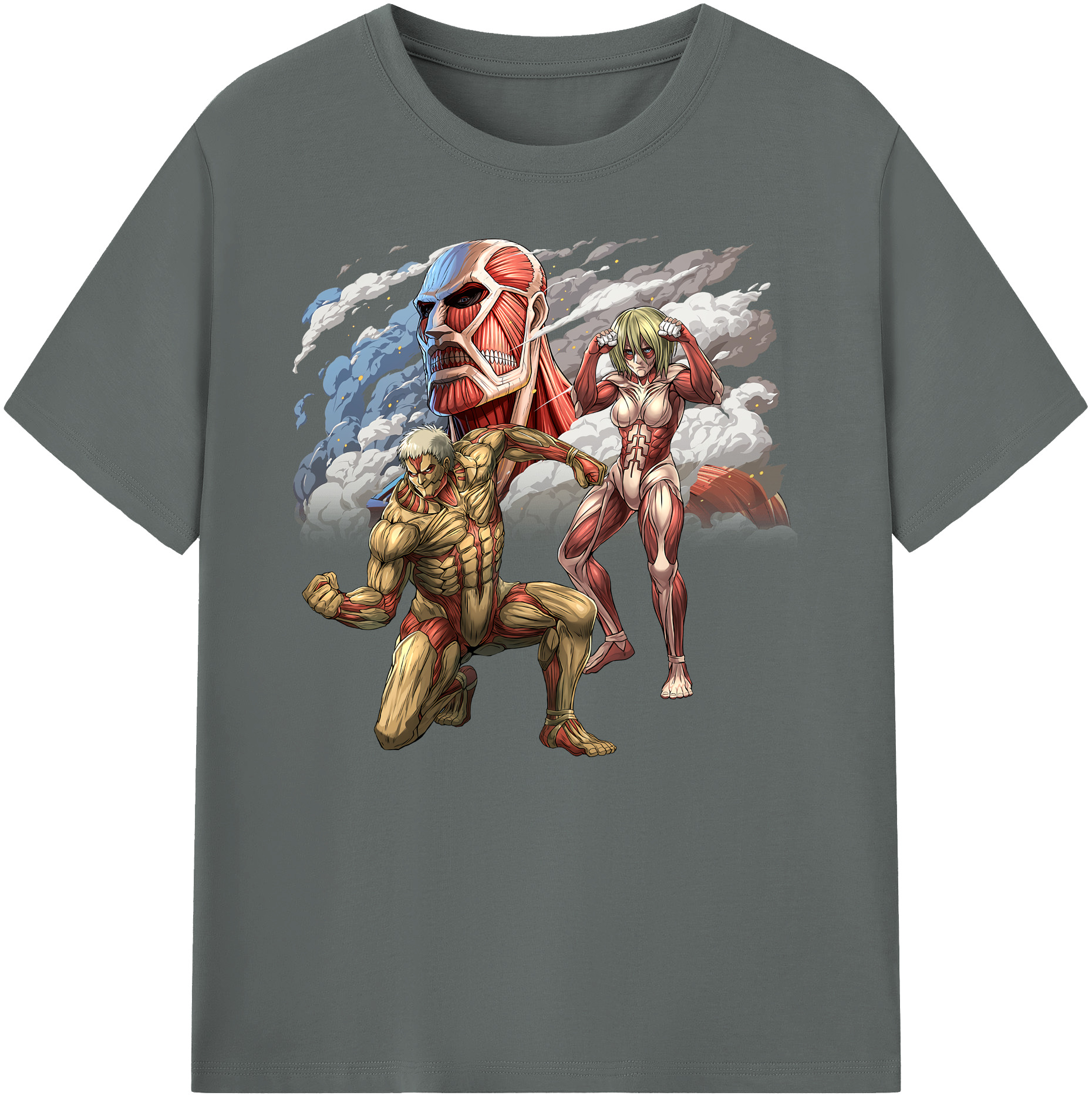 （画像用） 進撃の巨人 Attack on Titan 綿100％ メンズ半袖Tシャツ｜肌触りやわらか＆通気性